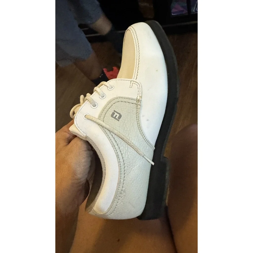 Footjoy Womens‎ GreenJoys Size 7M Golf Shoes #48704 Soft Spikes Leather